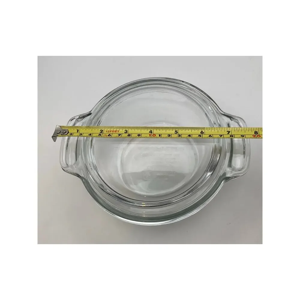 Vintage Anchor Hocking Glass Ovenware 5.75 Inch Clear Casserole Dish with Lid
